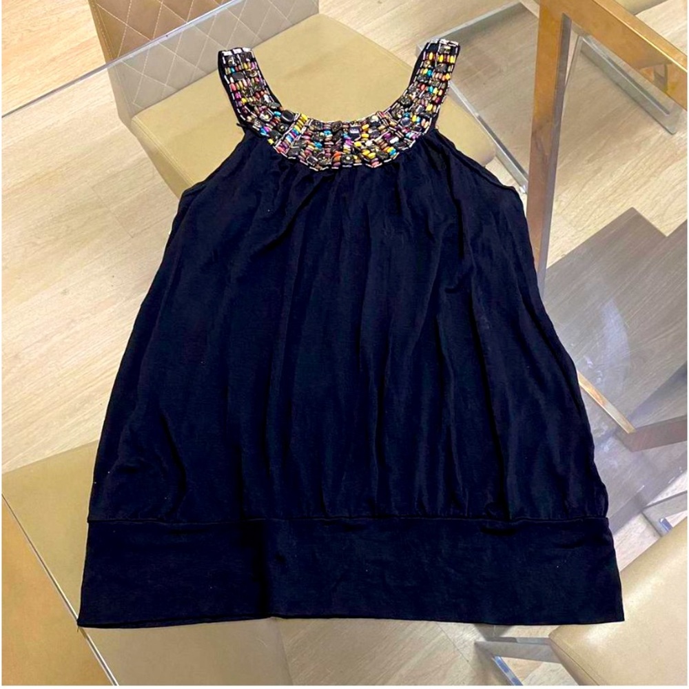 Black beaded blouse